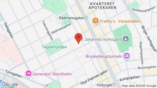 Rooms for rent i Stockholm City - kort over placeringen