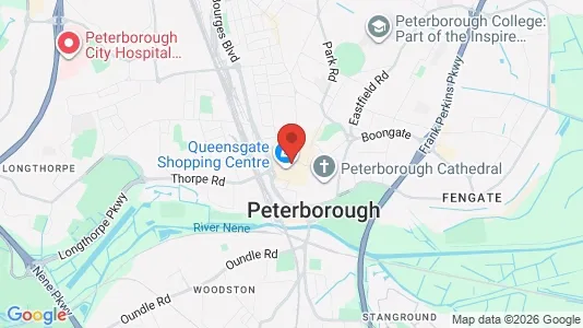 Rooms for rent i Peterborough - Cambridgeshire - kort over placeringen