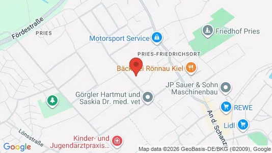Apartments for rent i Kiel - kort over placeringen