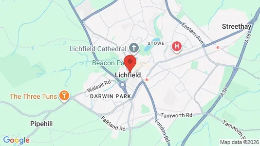 Apartments for rent i Lichfield - Staffordshire - kort over placeringen