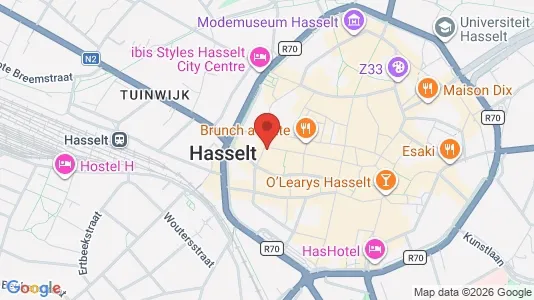 Apartments for rent i Hasselt - kort over placeringen