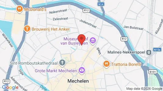Apartments for rent i Mechelen - kort over placeringen