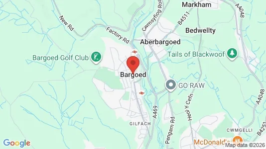 Houses for rent i Bargoed - Mid Glamorgan - kort over placeringen