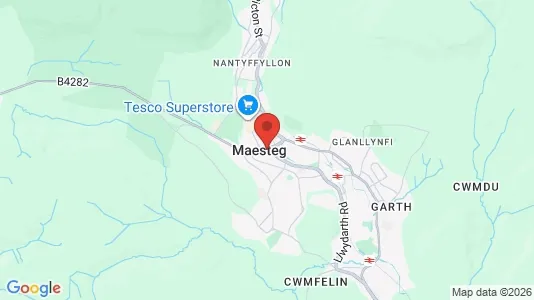 Houses for rent i Maesteg - Mid Glamorgan - kort over placeringen