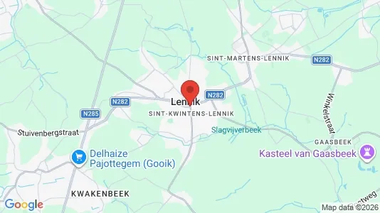 Apartments for rent i Lennik - kort over placeringen