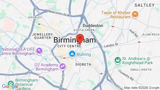 Houses for rent i Birmingham - West Midlands - kort over placeringen