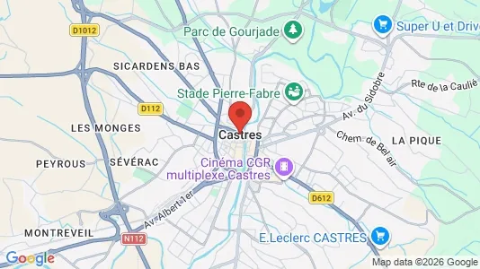 Houses for rent i Castres - kort over placeringen
