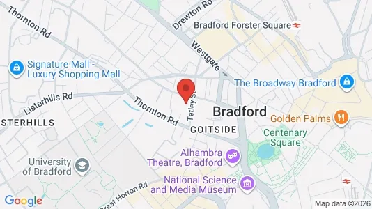 Apartments for rent i Bradford - West Yorkshire - kort over placeringen