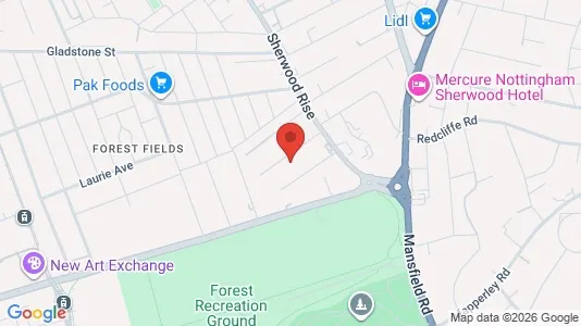 Apartments for rent i Nottingham - Nottinghamshire - kort over placeringen