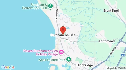 Apartments for rent i Burnham-on-Sea - Somerset - kort over placeringen