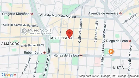 Apartments for rent i Madrid Salamanca - kort over placeringen