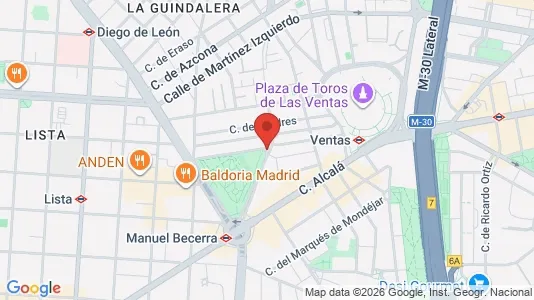 Apartments for rent i Madrid Salamanca - kort over placeringen