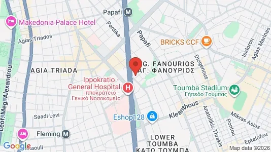 Apartments for rent i Thessaloniki - kort over placeringen