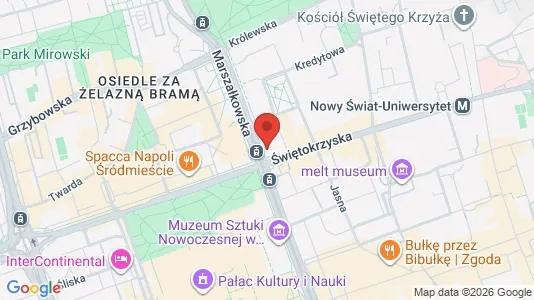 Rooms for rent i Warszawa Śródmieście - kort over placeringen