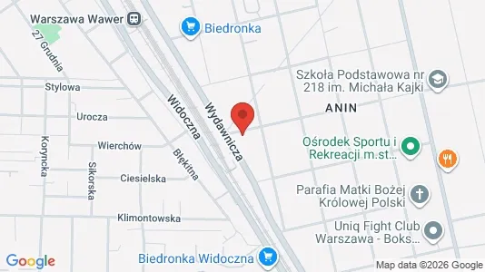 Apartments for rent i Warszawa Wawer - kort over placeringen