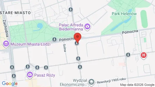 Apartments for rent i Łódź - kort over placeringen