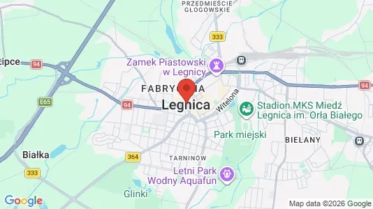 Apartments for rent i Legnicki - kort over placeringen