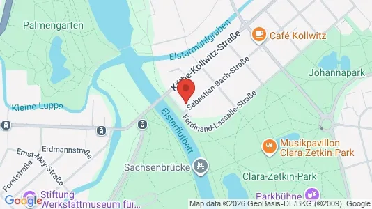 Apartments for rent i Leipzig - kort over placeringen