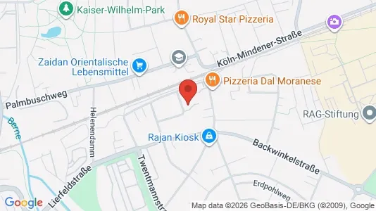 Apartments for rent i Essen - kort over placeringen