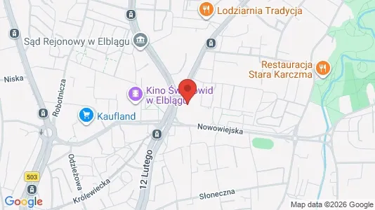 Apartments for rent i Elbląg - kort over placeringen