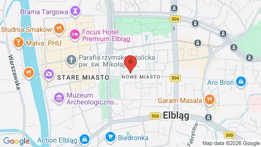 Apartments for rent i Elbląg - kort over placeringen