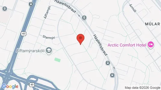 Apartments for rent i Reykjavík Háaleiti - kort over placeringen