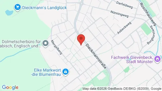 Apartments for rent i Münster - kort over placeringen