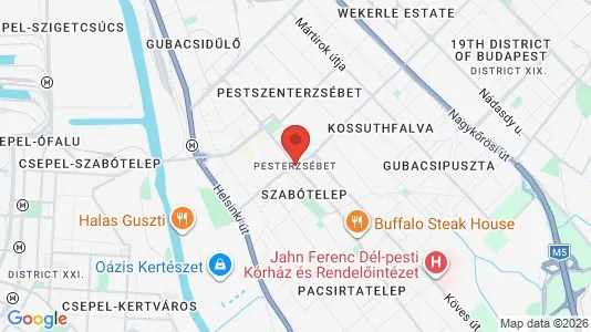 Houses for rent i Budapest Pesterzsébet - kort over placeringen