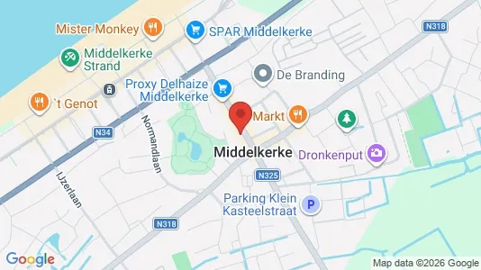 Apartments for rent i Middelkerke - kort over placeringen