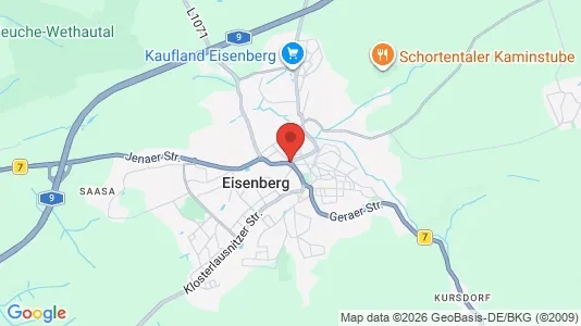 Apartments for rent i Saale-Holzland-Kreis - kort over placeringen