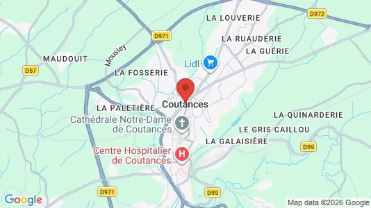 Houses for rent i Coutances - kort over placeringen