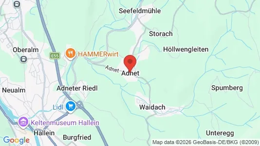 Apartments for rent i Adnet - kort over placeringen