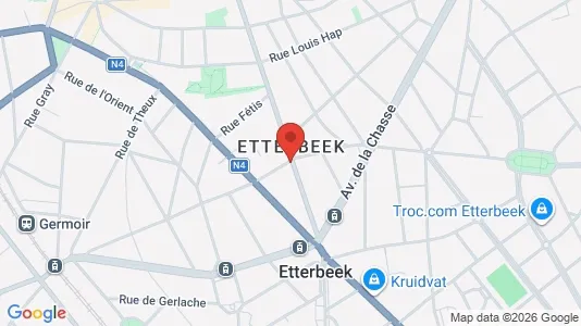 Apartments for rent i Brussels Etterbeek - kort over placeringen