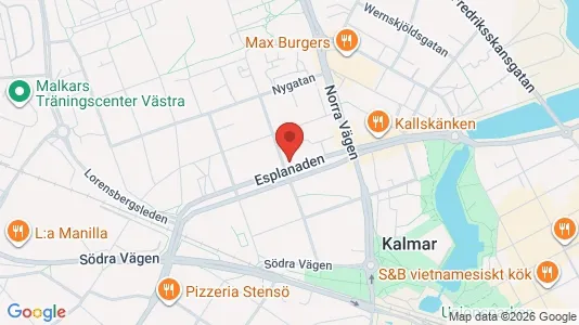 Rooms for rent i Kalmar - kort over placeringen