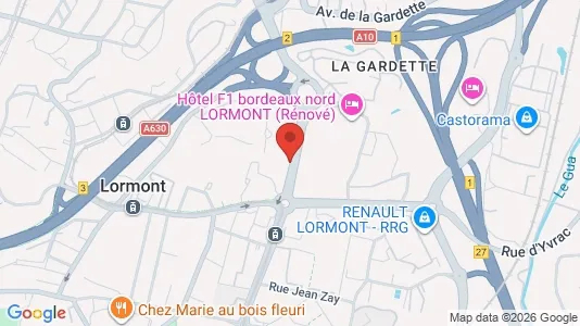 Apartments for rent i Bordeaux - kort over placeringen