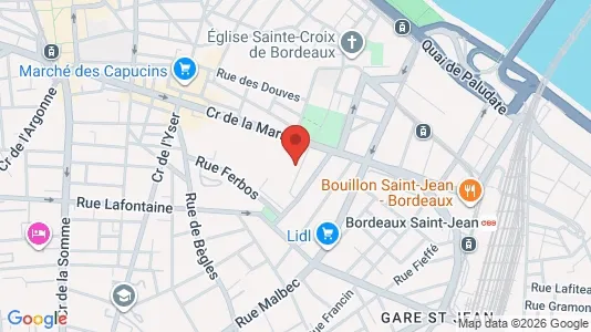 Apartments for rent i Bordeaux - kort over placeringen