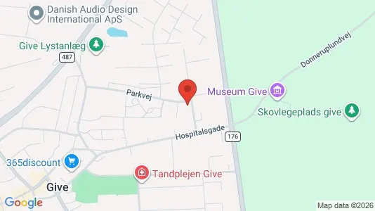 Apartments for rent i Give - kort over placeringen