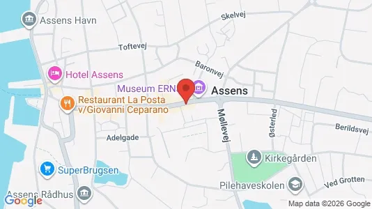 Apartments for rent i Assens - kort over placeringen