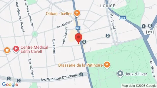 Apartments for rent i Brussels Ukkel - kort over placeringen