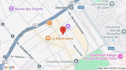 Apartments for rent i Brussels Elsene - kort over placeringen