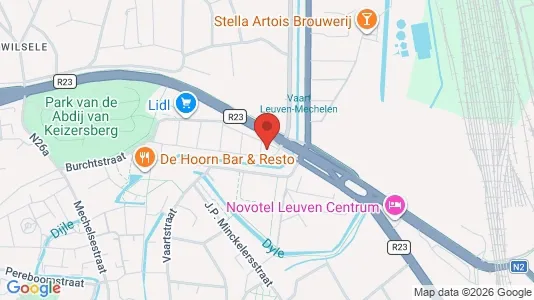 Apartments for rent i Leuven - kort over placeringen