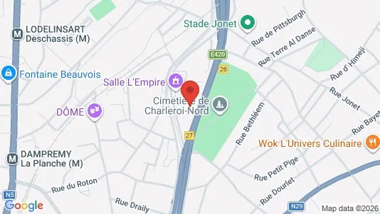 Apartments for rent i Charleroi - kort over placeringen