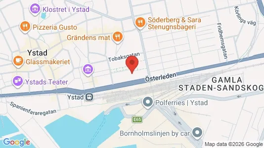 Apartments for rent i Ystad - kort over placeringen