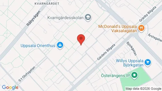 Apartments for rent i Uppsala - kort over placeringen