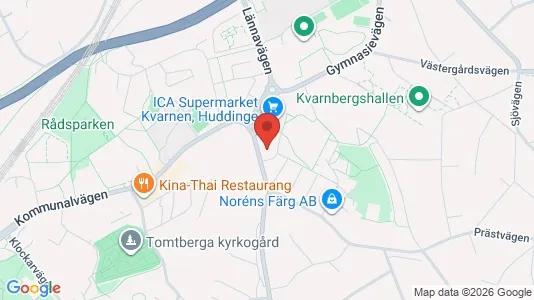Apartments for rent i Huddinge - kort over placeringen