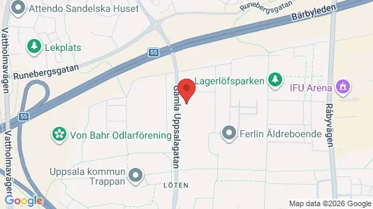 Apartments for rent i Uppsala - kort over placeringen