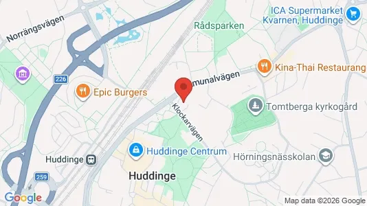 Apartments for rent i Huddinge - kort over placeringen