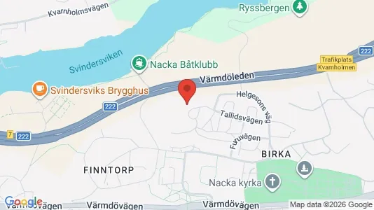 Apartments for rent i Nacka - kort over placeringen