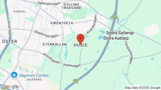 Apartments for rent i Husie - kort over placeringen