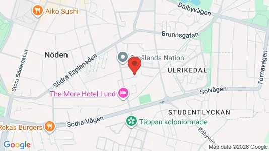 Apartments for rent i Lund - kort over placeringen